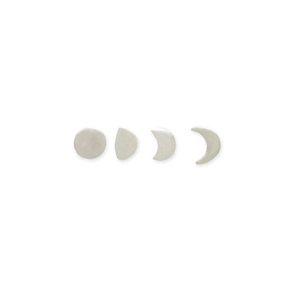 Tiny Stud Earrings: Moon Phases - Freshie & Zero Studio Shop