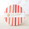 Coaster Set: Peppermint Red Stripes - Freshie & Zero Studio Shop