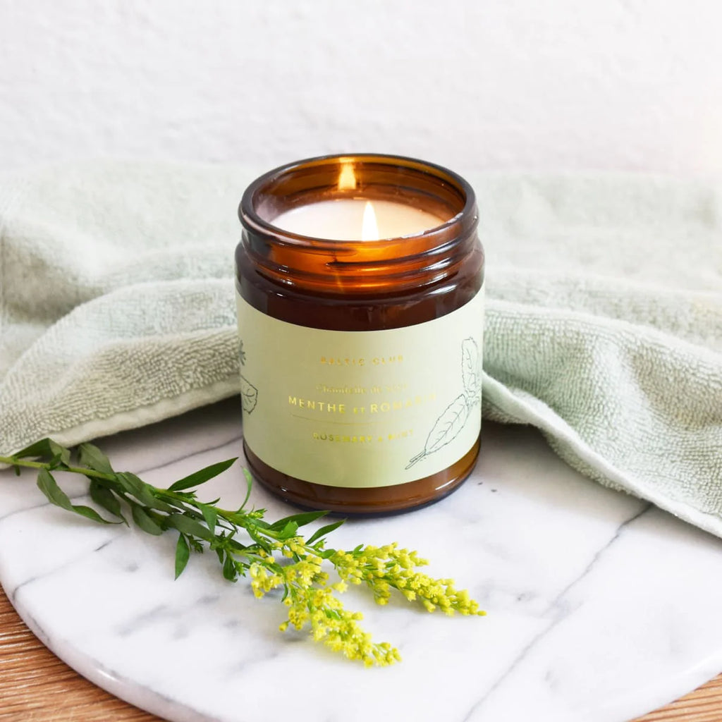 Rosemary & Mint Soy Candle - Baltic Club - Freshie & Zero Studio Shop