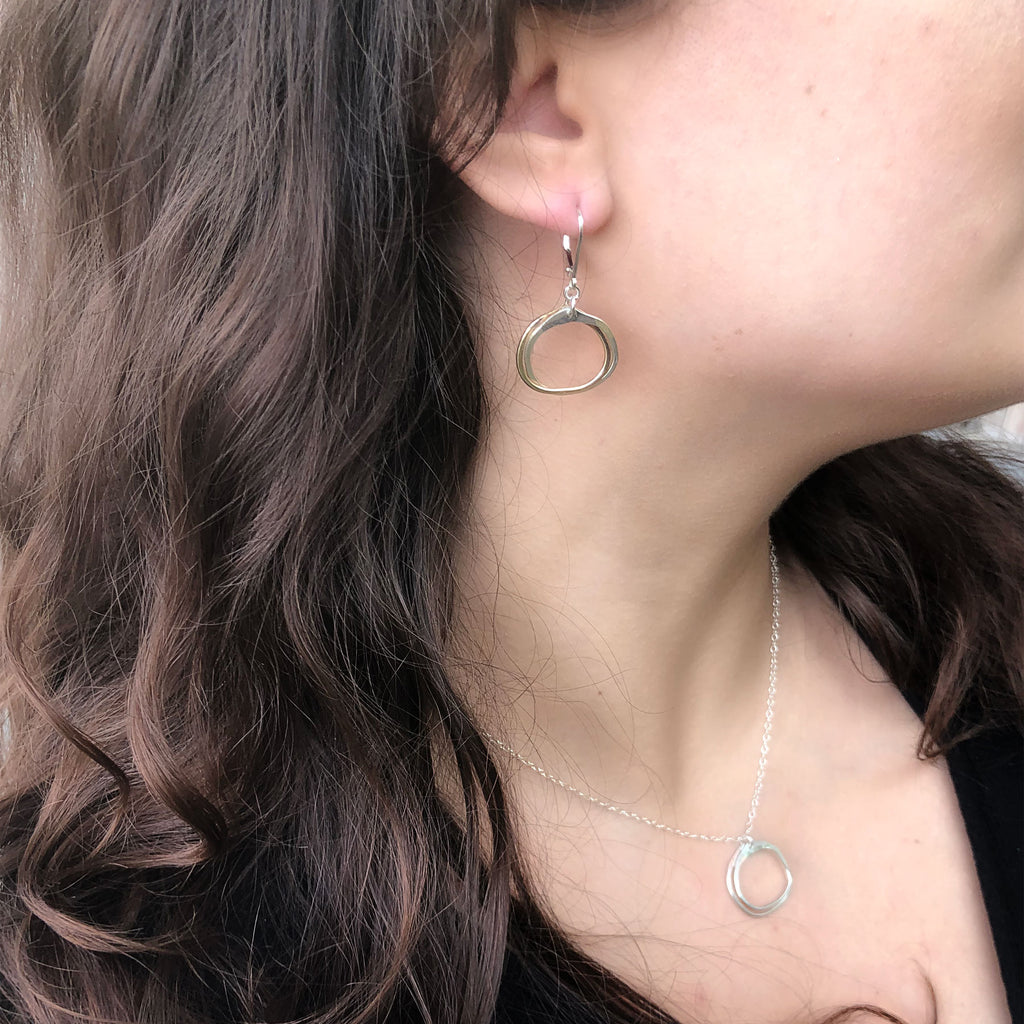 golden shade earrings - Freshie & Zero