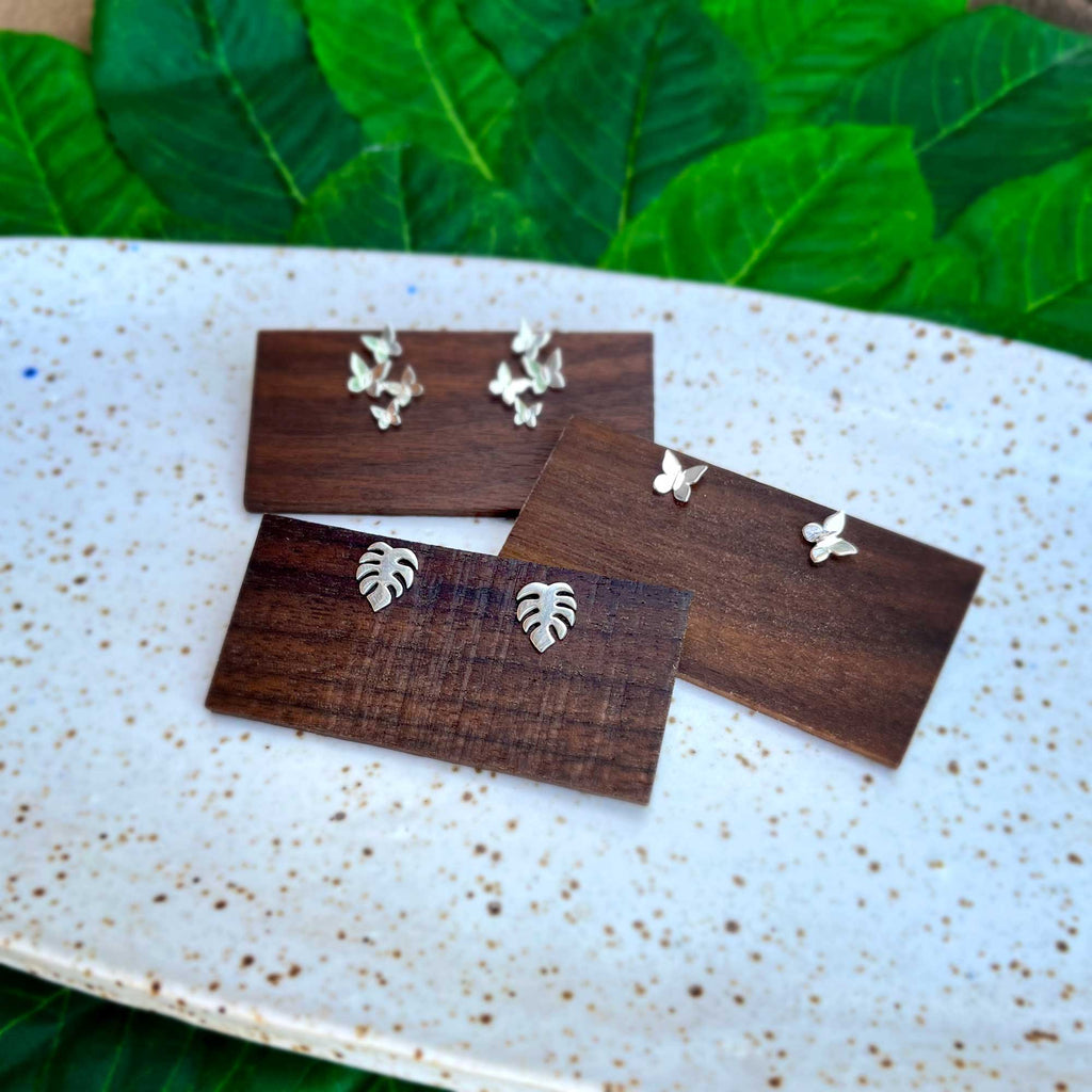 Tiny Stud Earrings: Butterfly - Freshie & Zero Studio Shop