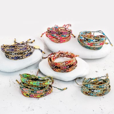 Metallic Thread Friendship Bracelets - Freshie & Zero