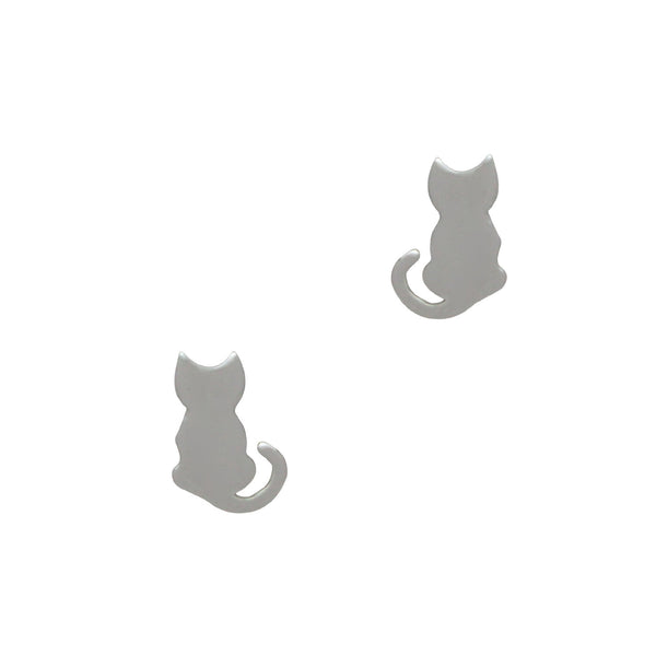 Tiny Stud Earrings: Cat - Freshie & Zero Studio Shop