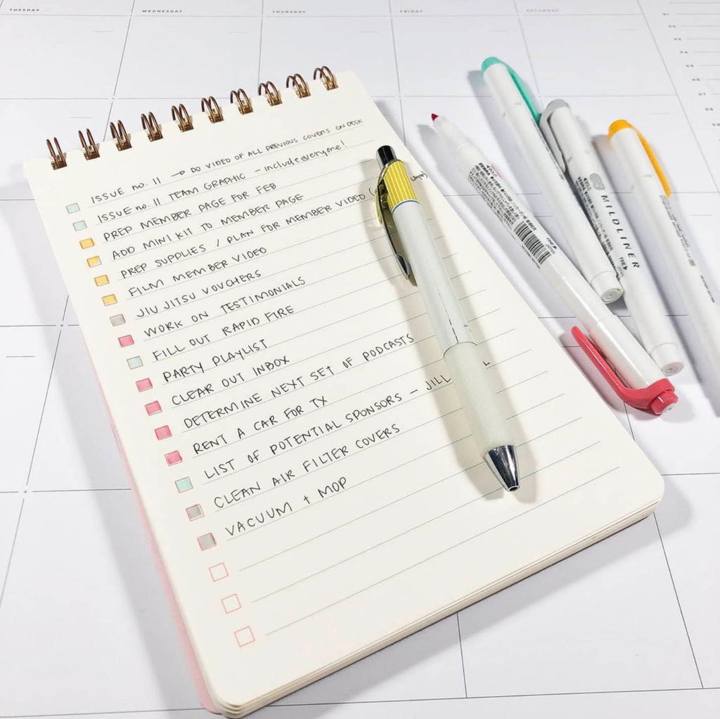Task Pad Notebook by Shorthand Press: Warm Red - Freshie & Zero Studio Shop