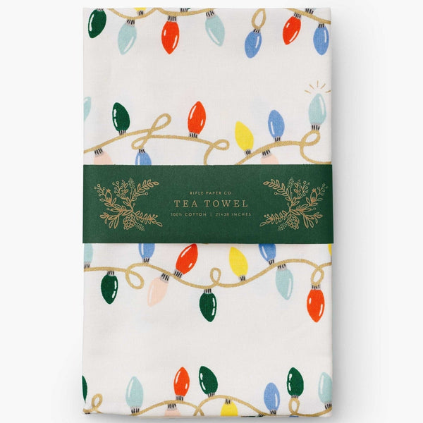 Holiday Lights Tea Towel - Freshie & Zero Studio Shop