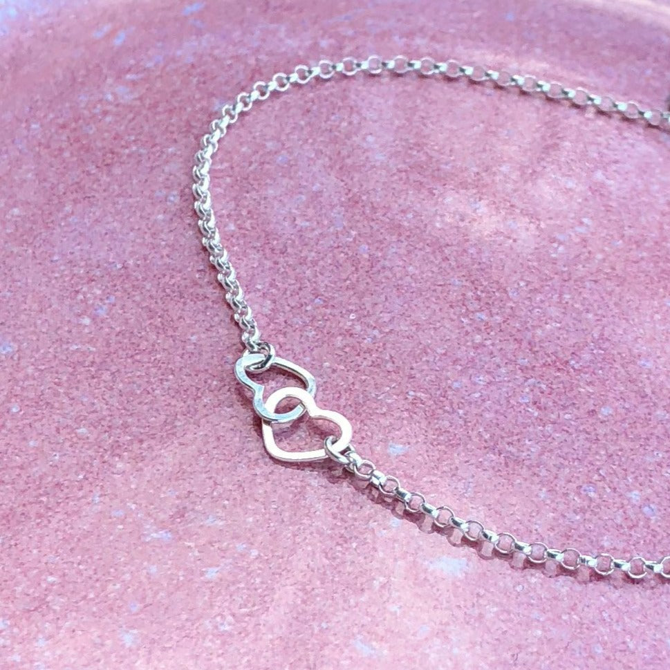 two tiny hearts necklace - Freshie & Zero