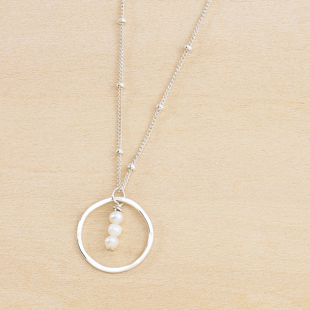 Treble Necklace - White Pearl - Freshie & Zero Studio Shop
