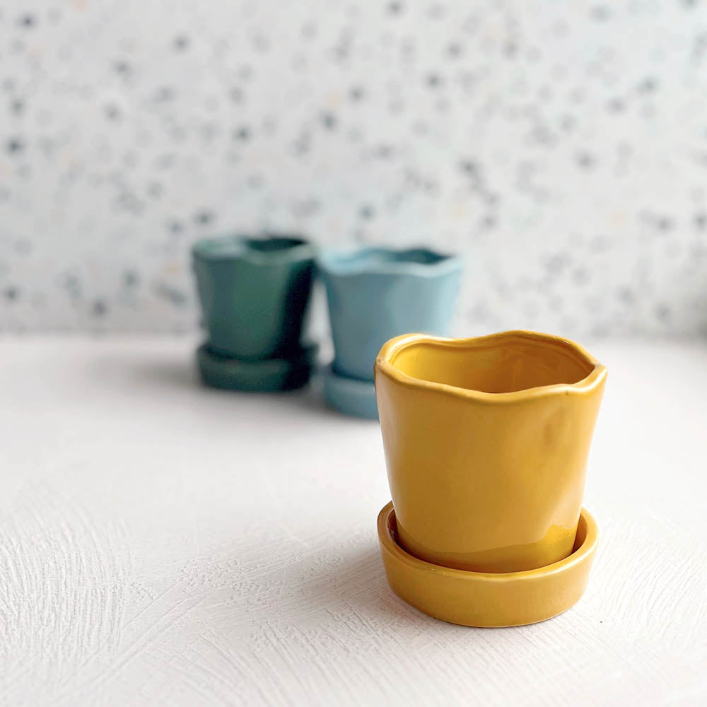 Mini Pot & Saucer by Danica - Freshie & Zero Studio Shop