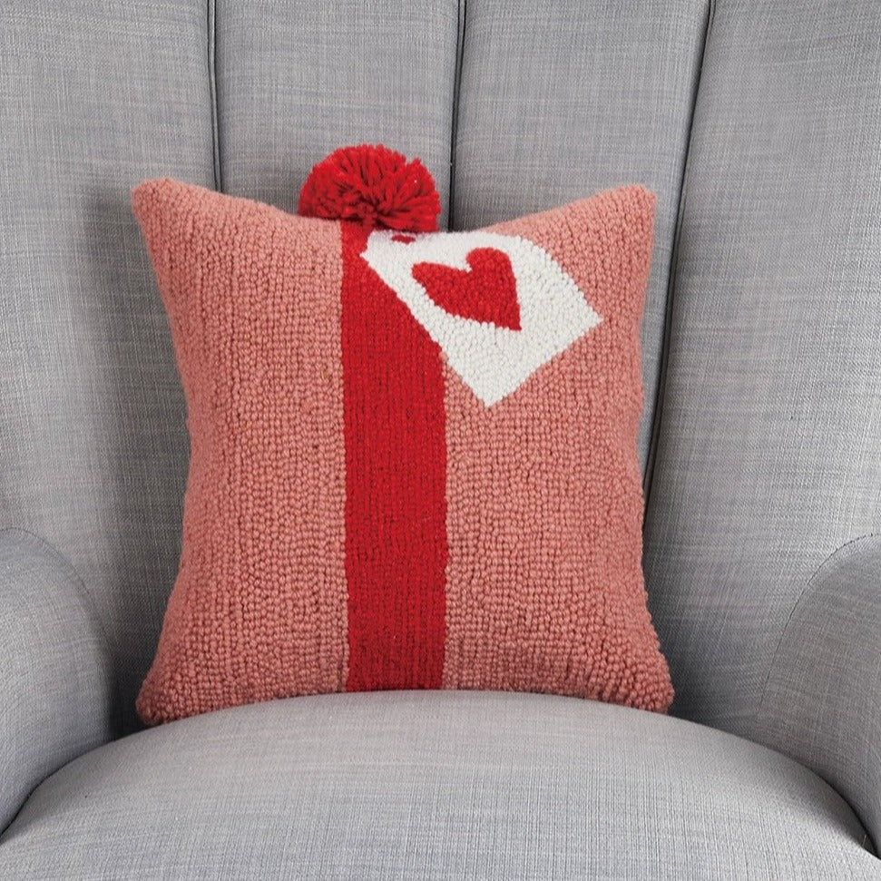 Pink Gift With Pom Pom Hook Pillow - Freshie & Zero Studio Shop